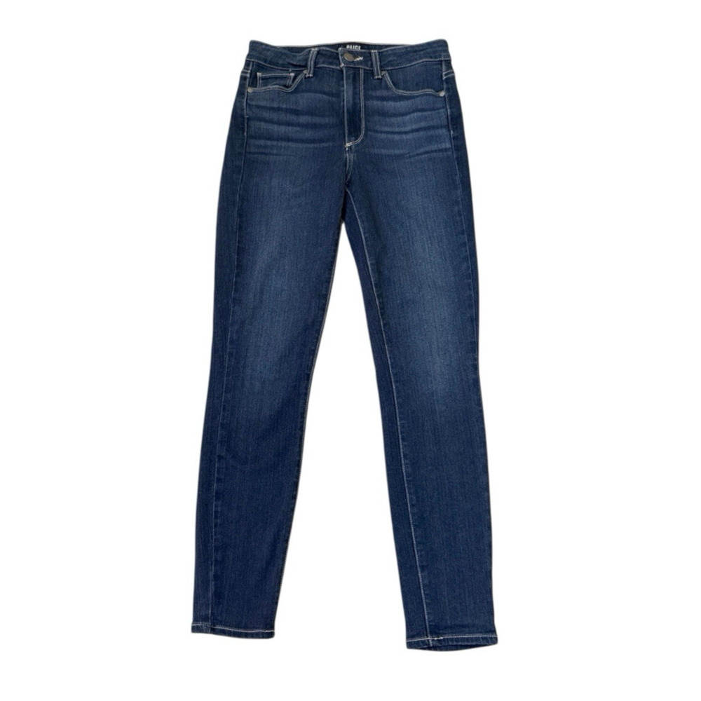 Paige Jeans Hoxton Ankle Charing Dark Wash Blue Denim Skinny Stretch Size 27